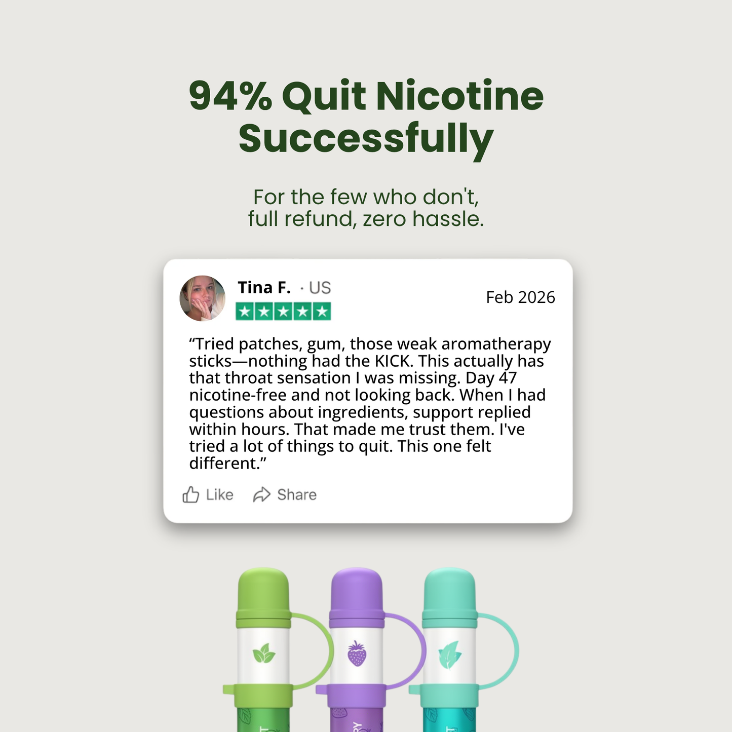NoNic™ Nicotine Free Inhaler Stick